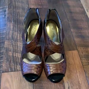 Michael Kors peep toe heels